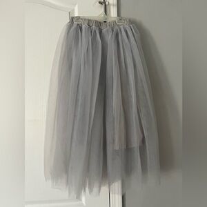 Feather Drum Gray Tulle Skirt